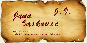 Jana Vasković vizit kartica